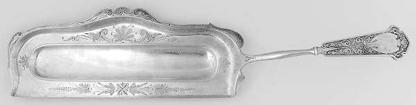 Arabesque (Sterling, 1870, No Monograms) Large Bright Cut Crumber Knife