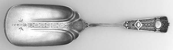 Ribbon (Sterling, 1870, No Monograms) Server-Ice Cream/Solid-Small Bright Cut