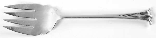 English Onslow (Sterling) Medium Solid Cold Meat Serving Fork