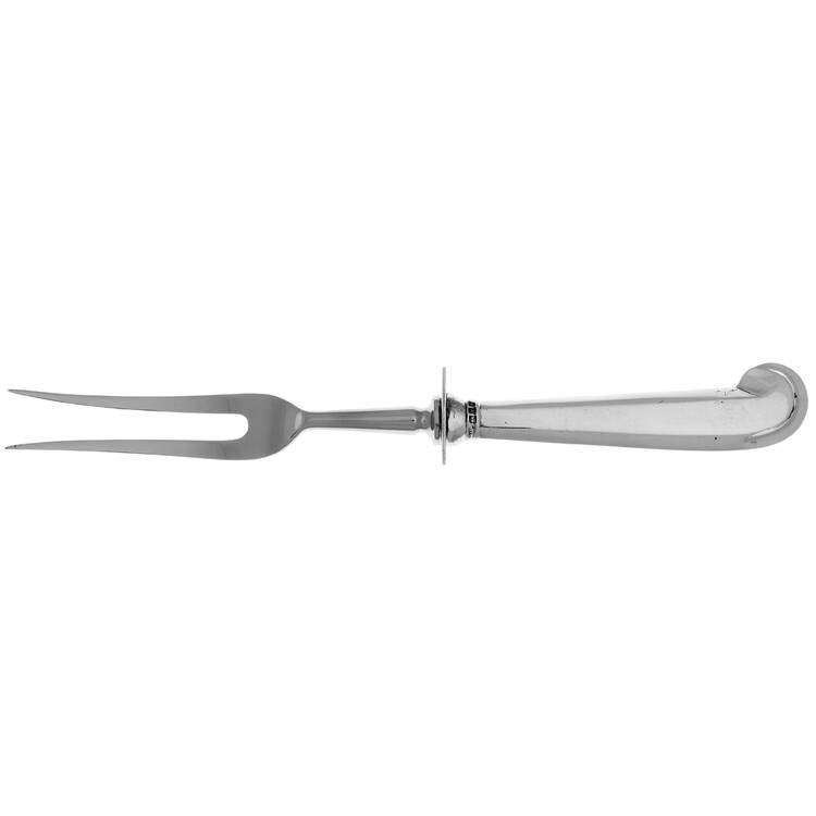 Rib Rat Tail (Sterling) Small Steak Carving Fork with Stainless Prongs