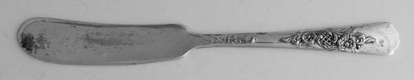 Wood Rose (Silverplate, 1950) Flat Handle Butter Spreader