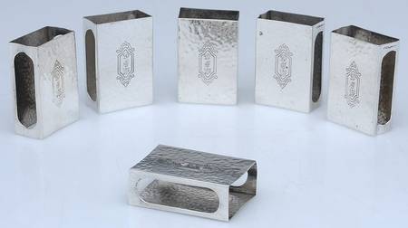 Sterling Hollowware Match Box Cover - Set of 6