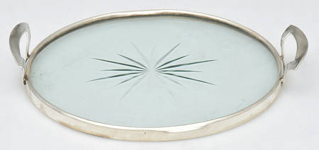 Sterling Hollowware Sterling Lip Crystal Wine Coaster