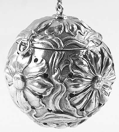Sterling Hollowware Tea Ball with Chain