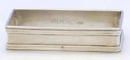Sterling Hollowware Rectangular Napkin Holder
