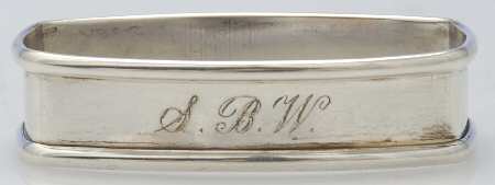 Sterling Hollowware Oblong Napkin Ring