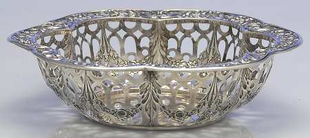 Sterling Hollowware 7" Pierced Bon Bon Bowl