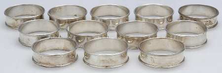 Sterling Hollowware Napkin Ring - Set of 12