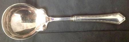 WSC9 (STERLING) Casserole Spoon with Smooth Silverplate Bowl