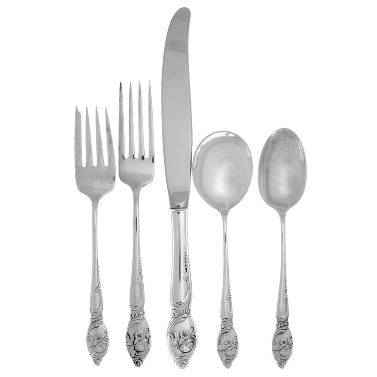 Enchanting Orchid (Sterling, 1950) 40 Piece Estate Set