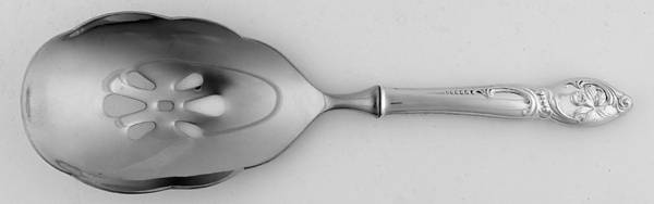 Enchanting Orchid (Sterling, 1950) Pierced Serving Spoon with Stainless Bowl