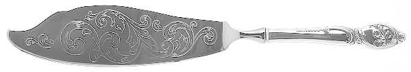 Enchanting Orchid (Sterling, 1950) Engraved Fish Serving Knife-Stainless Blade