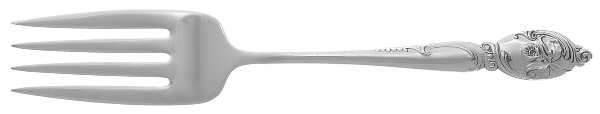 Enchanting Orchid (Sterling, 1950) Small Solid Cold Meat Serving Fork