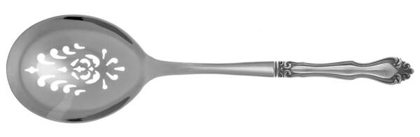 George & Martha Washington (Sterling, 1940) Casserole Spoon with Pierced Stainless Bowl HC