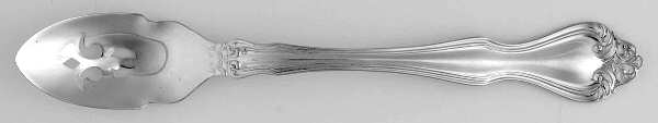George & Martha Washington (Sterling, 1940) Short Handled Olive Spoon with Pierced Bowl