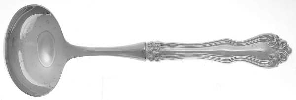 George & Martha Washington (Sterling, 1940) Hollow Handle Gravy Ladle with Stainless Bowl