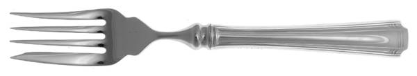 John & Priscilla (Sterling, 1940, No Monos) Individual Hollow Fish Fork, Stainless Tines