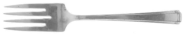 John & Priscilla (Sterling, 1940, No Monos) Small Solid Cold Meat Serving Fork