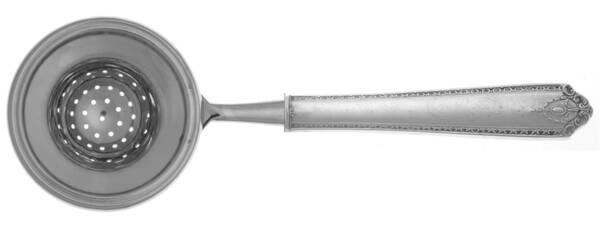 Lady Hilton (Sterling, 1940, No Monograms) Tea Strainer Overcup Serving-Stainless Bowl HC