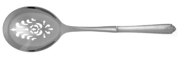 Lady Hilton (Sterling, 1940, No Monograms) Casserole Spoon with Pierced Stainless Bowl HC