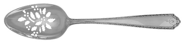 Lady Hilton (Sterling, 1940, No Monograms) Holiday Tablespoon with Pierced Bowl HC