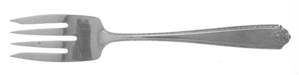 Lady Hilton (Sterling, 1940, No Monograms) Small Solid Cold Meat Serving Fork