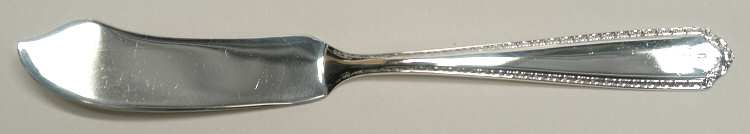 Lady Hilton (Sterling, 1940, No Monograms) Flat Handle Master Butter Knife