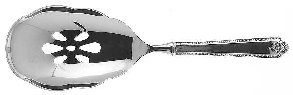 Lady Hilton (Sterling, 1940, No Monograms) Pierced Serving Spoon with Stainless Bowl