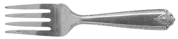 Lady Hilton (Sterling, 1940, No Monograms) Baby Fork