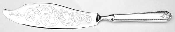 Lady Hilton (Sterling, 1940, No Monograms) Engraved Fish Serving Knife-Stainless Blade