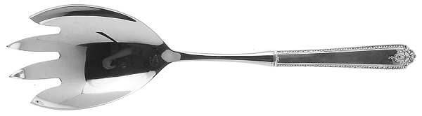 Lady Hilton (Sterling, 1940, No Monograms) Salad Serving Fork with Stainless Prongs