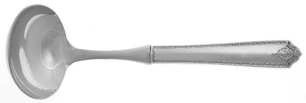 Lady Hilton (Sterling, 1940, No Monograms) Hollow Handle Gravy Ladle with Stainless Bowl
