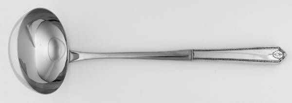 Lady Hilton (Sterling, 1940, No Monograms) Soup Ladle with Stainless Bowl