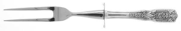 Milburn Rose (Sterling, 1940) Small Steak Carving Fork with Stainless Prongs