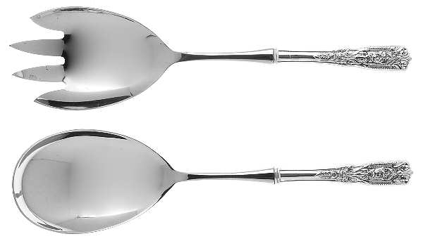 Milburn Rose (Sterling, 1940) 2 Pc Salad Set with Stainless Bowl