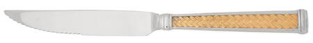 Kells Gold (Stainless, Gold Accent) Steak Knife Individual Hollow, Serrate HC