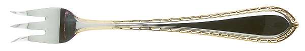 Powerscourt Gold (Stainless, Gold Accent) Cocktail/Seafood Fork