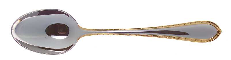 Powerscourt Gold (Stainless, Gold Accent) Solid Salad Serving Spoon