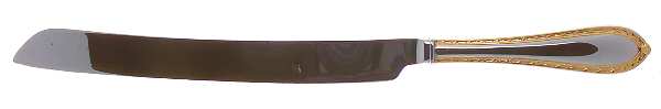 Powerscourt Gold (Stainless, Gold Accent) Solid Piece Wedding Cake Knife