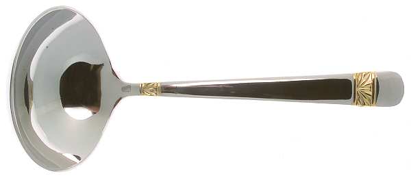 Wicklow Gold (Stainless, Gold Acct) Solid Gravy Ladle