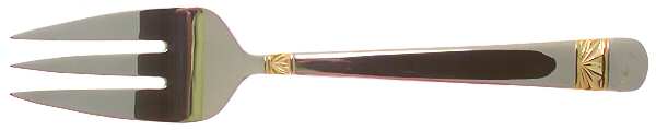 Wicklow Gold (Stainless, Gold Acct) Large Solid Cold Meat Serving Fork