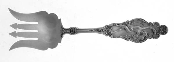 Bacchante (Sterling, 1895) Large Solid Tined Sardine Serving Fork