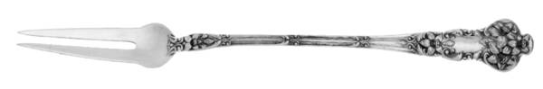Bridal Flower (Sterling, 1910, No Monograms) Two-Tine Butter Pick