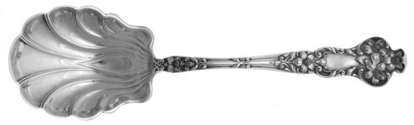 Bridal Flower (Sterling, 1910, No Monograms) Preserve Spoon