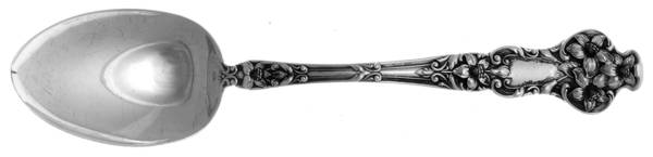 Bridal Flower (Sterling, 1910, No Monograms) Dessert/Oval Soup Spoon