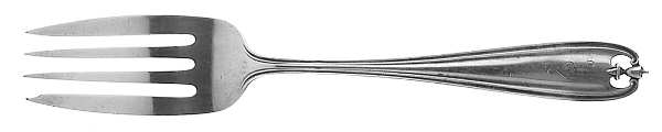 Carrollton (Sterling, 1914) Small Solid Cold Meat Serving Fork
