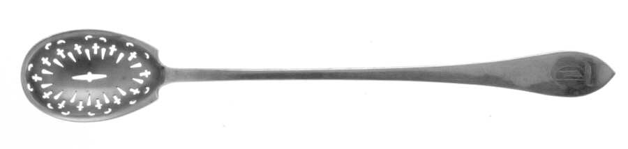 Colonial Antique (Sterling, 1922) Pierced Bowl Long Handle Olive Spoon