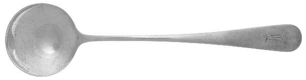 Etiquette (Sterling, 1923) Large Short Handle Chocolate Spoon