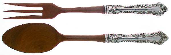 Foxhall (Sterling, 1942) Wooden Bowl 2-Piece Salad Set