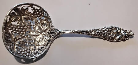 Fruit Series #1 (Sterling) Pierced Nut Serving Spoon